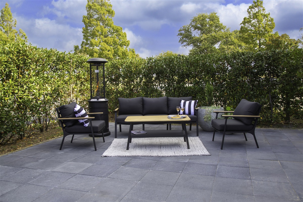 4 Piece Powder Coated Outdoor Lounge Setting | Geneva | Excalibur NZ