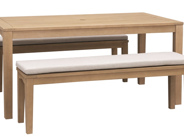 Aria  3 Piece Outdoor Bench Dining Setting