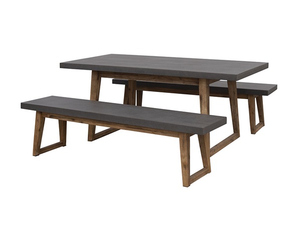 Brooklyn 3 Piece Outdoor Bench Setting