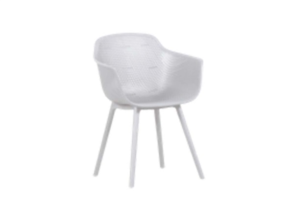 Resin Bucket Dining Chair in White