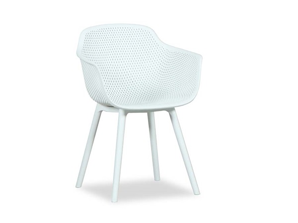 Resin  Bucket Outdoor Dining Chair (White)