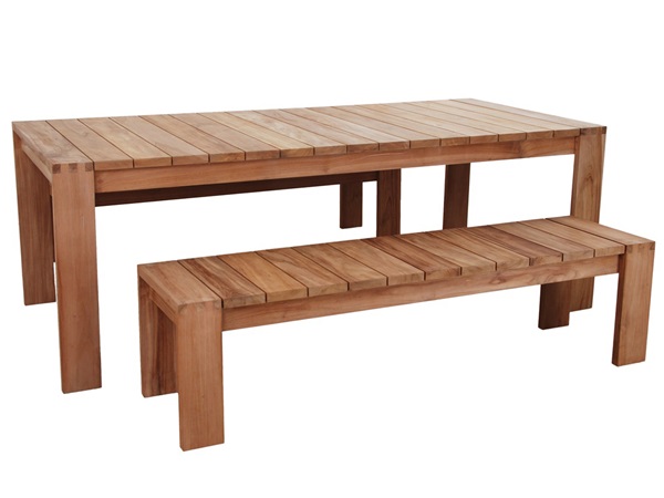 Beaufort  3 Piece Outdoor Bench Dining Setting